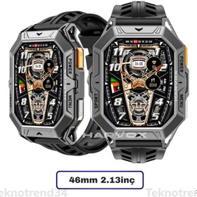 Resim Bakeey X1 PRO Akıllı Saat | 100 Gün Pil Ömrü | 46mm AMOLED Ekran | Bluetooth Aramalı | Askeri Stil Pusulalı 