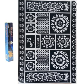 Resim Genel Markalar Hint Kınası Siyah 25 G Tüp Ve Berra Desen A4 Cc-20 