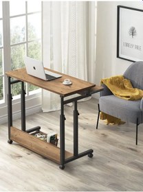 Resim Yükseklik Ayarlı Ve Klavyelikli Çalışma Masası - Çam 80x40 Atlantik Çam 