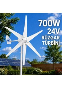 Resim 700w Rüzgar Türbini 24v + Şarz Kontrol Cihazı 