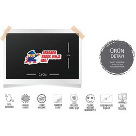 Resim Bay Etiket Bob17 Arabada Bebek Ninja Var Etiketi V2 