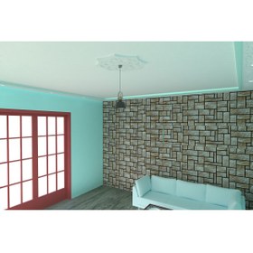 Resim MOTİFPİYER Lamba Tavan Göbeği-Sekizgen-egri-14-56cm-2 Adet 