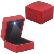 Resim Kırmızı Işıklı Yüzük Kutusu Tkt09 Kırmızı 