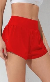 Resim Ghassy Co. Kadın 2 in 1 Running Sports Athletic Gym Telefon Cepli Kısa Taytlı Şort 