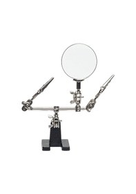 Resim Çift Ayarlanabilir Timsah Klipsli Helping Hands Büyüteç 