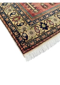 Resim El Dokuma Eskitme Bünyan Halısı Seccade 100x145 Kiremit Namazlık Yün Kiremit 