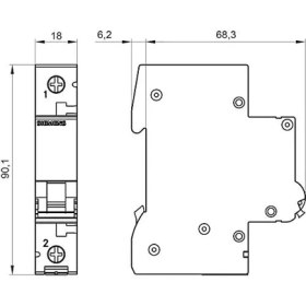 Resim Karokstore 50A; 1 Fazlı; 70 Mm; Anahtarlı Otomatik Sigorta; 6ka; C Tipi; Yavaş Karakterli 