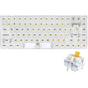 Resim CoverZone Leaven K840 Type-C Kablolu Klavye LED Rgb 104 Tuşlu Şeffaf Tuş Takımı Gökkuşağı Renkler Mekanik Oyuncu Işıklı Klavye Ergonomik Tasarım Bilgisayar Pc Için Gaming Keyboard Kırmızı Switch 