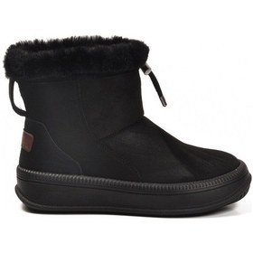 Resim Siyah Kürklü Kaymaz Soğuğa Dirençli Kadın Bot 25003 Z Siyah 