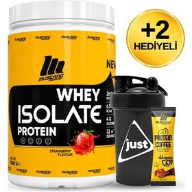 Resim Mustang Nutrition Whey Isolate Protein Tozu 960 Gr 32 Servis Çilek + Shaker + Protein Kahve Hediyeli Çilek Aromalı 