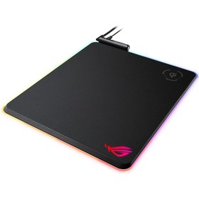 Resim Asus ROG Balteus Qi Aura Sync Kablosuz Şarj RGB Gaming Mouse Pad 90MP0120-B0UA00 