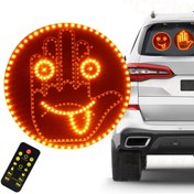 Resim LIGHTNIX Uzaktan Kumandalı El Orta Parmak Gülen, Sinirli Yüz Led Araba Içi Led Emoji 12 MOD İTHAL 