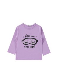 Resim Civil Girls Çiçek Desenli 2-5 Yaş Pijama Takımı - Lila 