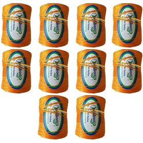 Resim Favori İp 5000 Denye -0.8 Mm- Ambalaj Ve Paket İpi Naylon Burgulu Örgü Çamaşır İpi -turuncu -10 Adet 