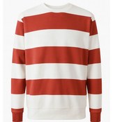 Resim Trender Üç İplik Baskılı Şardonsuz Sıfır Yaka Kiremit Erkek Sweatshirt 5790-1 Kiremit 