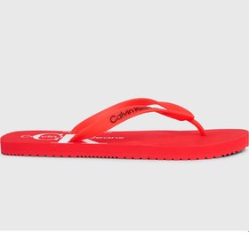 Resim Calvin Klein Beyaz - Turuncu Erkek Plaj Terliği BEACH SANDAL 