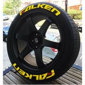 Resim bombtire 3d Lastik Yazısı Sarı Falken 4 Adet 