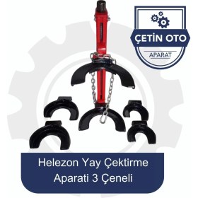 Resim Helezon Yay Çektirme Aparatı Üç Ceneli 