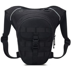 Resim Ranyeek Motorcycle Siyah Su Geçirmez Bacak Çantası - Geniş Hacimli, 60-150cm Ayarlanabilir, Ve Reflektörlü Tasarım Siyah 