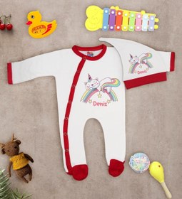 Resim Bitmeyen Kartuş Bk Kids Kişiye Özel Bebek Kıyafeti, Bebek Giyim Hediyesi, Tulum Zıbın Ve Kukuletalı Şapka Seti-3 