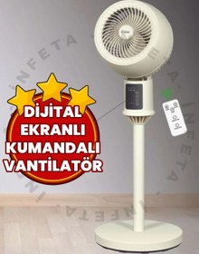 Resim İnfeta Uzaktan Kumandalı Dijital Göstergeli Sirkülasyonlu Stand Vantilatör 
