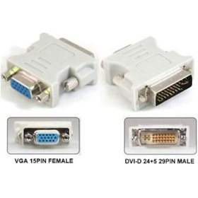 Resim Dvı Dvi To Vga Adaptör Çevirici 24 + 5 24+5 Dvı To Vga 