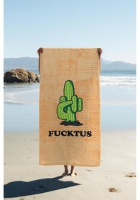 Resim Dijital Baskı Plaj Deniz Havlusu Kaktus Desenli Peştamal Hvl0197 Renkli 