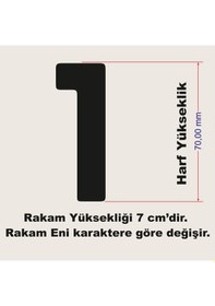 Resim Stencil Rakam Boyama Şablonu X015-sayı Rakam Yüksekliği 7 Cm 
