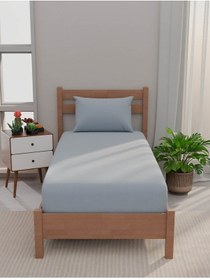 Resim Tek Kişilik Çarşaf Seti Urban Mavi 120x200 Cm Mavi 