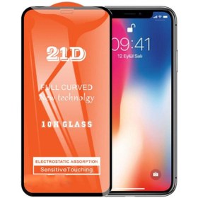 Resim bzontech İphone Xs Ekran Koruyucu 21d Tam Kaplayan Kavisli 