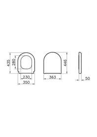 Resim VitrA Klozet Kapağı Universal 2 Np Soft - byz Eko Kly Sok Tak 121 - 0 