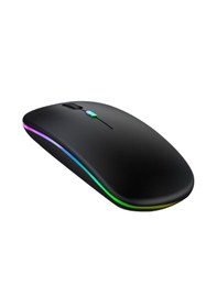 Resim Classone RGB-100F Rgb Işıklı, Efektli, Silent-Sessiz,rf Kablosuz, Bluetooth Mouse - Siyah 