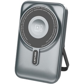 Resim Lenyes Pw1006d Dijital Led Ekranlı Standlı Wireless Powerbank 15w 10000mah Gri 
