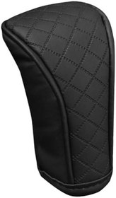 Resim Çoğu Otomobil için Deri Vites Topuzu Kılıfı, Kaymaz Tasarımlı PU Deri Vites Topuzu Kılıfı, SUV Kamyonlar ve Karavanlar için Uygun, Siyah 