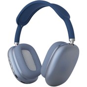 Resim Zore P9 Hi-Fi Uyumlu Ses Kalitesi Ayarlanabilir ve Katlanabilir Kulak Üstü Bluetooth Kulaklık-Mavi 