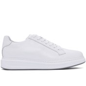 Resim Derimod Erkek Beyaz Bağcıklı Deri Sneaker,Kışlık Spor Ayakkabı 25WFD610018 