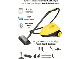Resim Ast-01 Çok Fonksiyonlu Buharlı Temizlik Makinesi | 2000W Güçlü Buhar, 2l Su Kapasitesi 