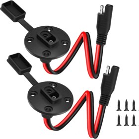 Resim Prettyia 16AWG 33 cm Sae Güç Soketi Sae Su Geçirmez Hızlı Bağlantı Paneli Dağı (Yurt Dışından) 