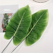 Resim 10 Adet Gerçekçi Yapay Muz Yaprağı Palmiye Dalları, Kumaş Malzeme, Ev & Bahçe Dekoru, Düğünler, Noel, Şükran Günü, Mezuniyetler ve Tüm Mevsimler İçin Mükemmel, Dekoratif Yapraklar | Doğal Görünümlü Yapraklar | Zarif Detaylar 