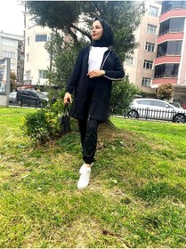Resim CNG MODA Büyük Beden Tomy Fermuarlı Kapüşonlu Eşofman Takımı Siyah 