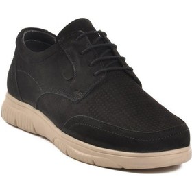 Resim Ayakmod D2302 M Siyah Nubuk Hakiki Deri Erkek Günlük Ayakkabı Siyah 