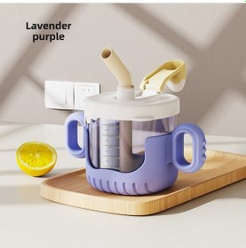 Resim Geeroyoo Bebek İçme Bardağı Kollü Ölçülü Pipetli Süt/su Kuşağı Dayanıklı Pp Materyal Mor 300ml Diğer 
