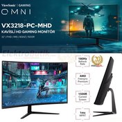 Resim Viewsonic VX3218-PC-MHD 32 165Hz 1ms (Hdmı+Display) Fhd Curved Monitör 