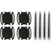 Resim Jzcat 8 Adet/takım Araba Kapı Kolu Dikiz Aynası Güvenlik Uyarı Koruyucu Yansıtıcı Etiket-beyaz 