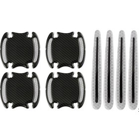 Resim Jzcat 8 Adet/takım Araba Kapı Kolu Dikiz Aynası Güvenlik Uyarı Koruyucu Yansıtıcı Etiket-beyaz 