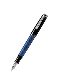 Resim Pelikan M405 Mavi Siyah Dolma Kalem M405m 