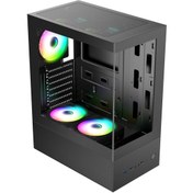 Resim Zoko Smıle Siyah 5x12cm Argb Fanlı Temper Camlı Atx Gaming Kasa 