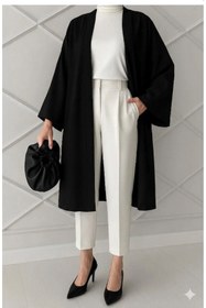 Resim CNG MODA Aerobin Geniş Kollu Oversize Kısa Kimono 