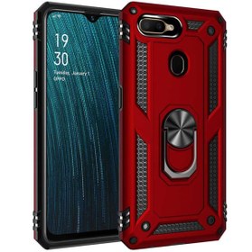 Resim Genel Markalar Oppo Ax7 Yüzüklü Standlı Tank Zırh Silikon Kılıf 