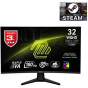 Resim MAG 32CQ6F 31.5" 2560x1440 180Hz 0.5ms HDMI DP HDR 400 Curved Adaptive Sync Led Monitor MSI